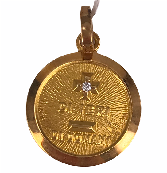 Pendente Unoaerre + Di Ieri - Di Domani in Oro giallo Diamante 0.01 Ct 1AERREGIALLO - 1AERREGIALLO